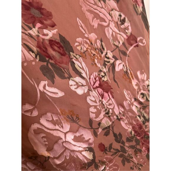 Bonnie Strauss Vintage Floral Velvet Burnout Maci Slip Dress S/M - Picture 9 of 9